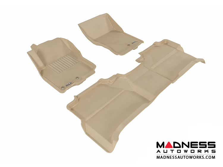 Nissan Frontier Crew Cab Floor Mats (Set of 3) - Tan by 3D MAXpider
